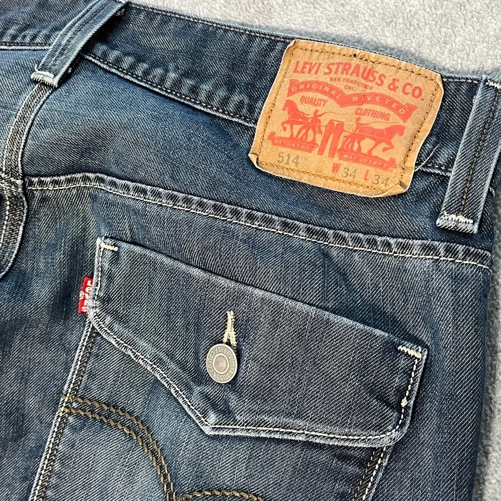 Levis 514 Jeans Mens 34 Flap Pocket Relaxed
